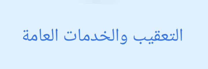 الخدمات العامة والتعقيب