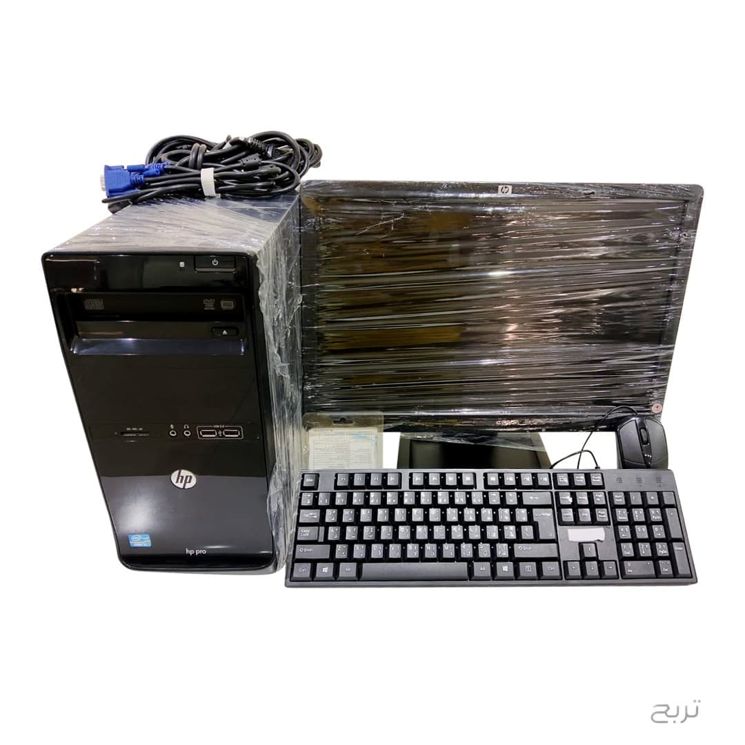 كمبيوتر مكتبي اتش بي hp مع شاشة للبيع